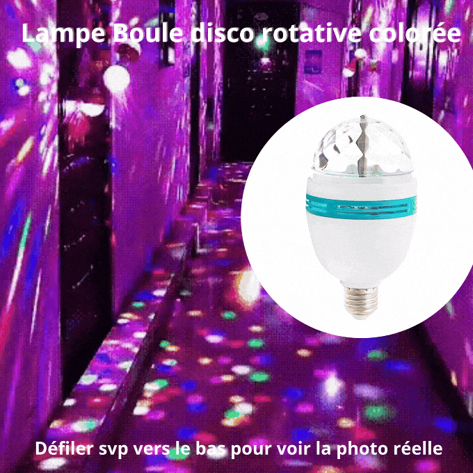 Mini Lampe Boule disco rotative colorée 🔥Dernier jour 49% de réduction