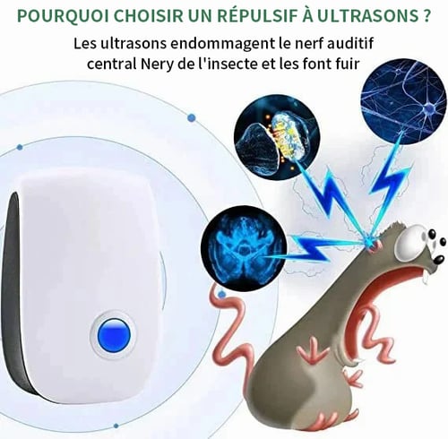 Répulsif à ultrasons pour moustiques, cafards, rats, fourmis, lézards, araignées