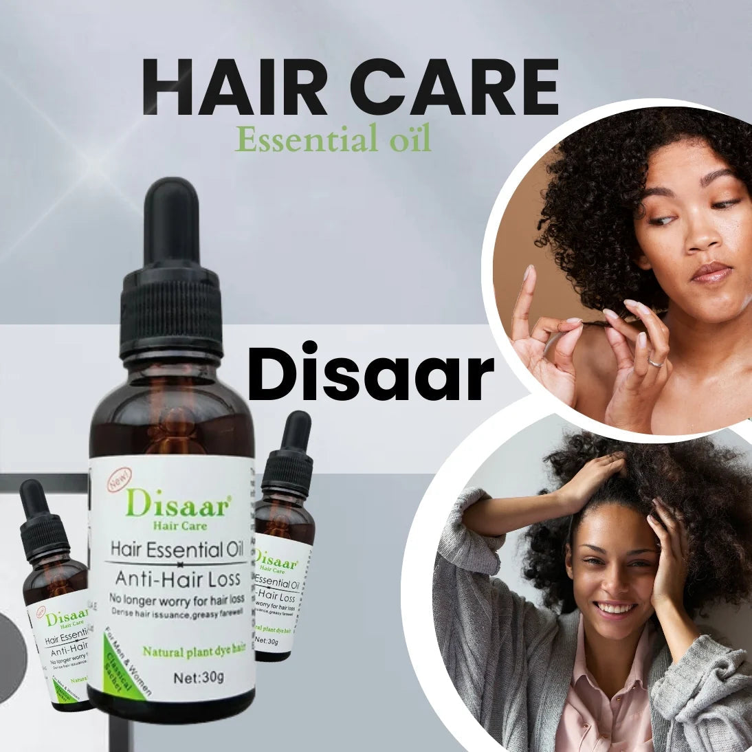 Huile naturelle pour la pousse de cheveux ( Homme & Femme)