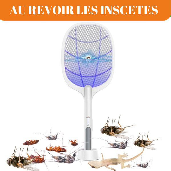 Raquette Electrique Rechargeable Anti-Moustique et Insectes