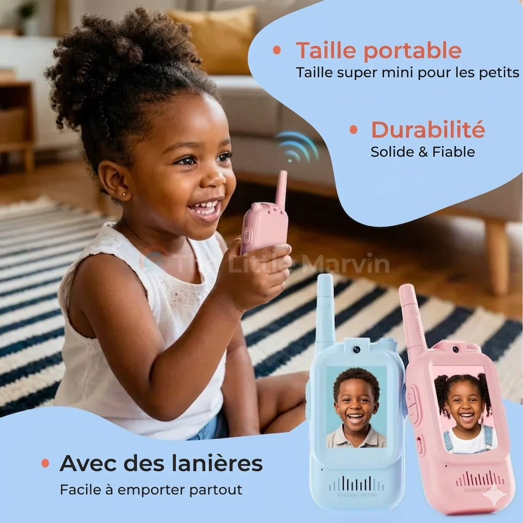 đ Talkie-Walkie VidĂ©o pour Enfants â Communiquer, Jouer et Sâamuser ! â CamĂ©ra & Ăcran â Lot de 2