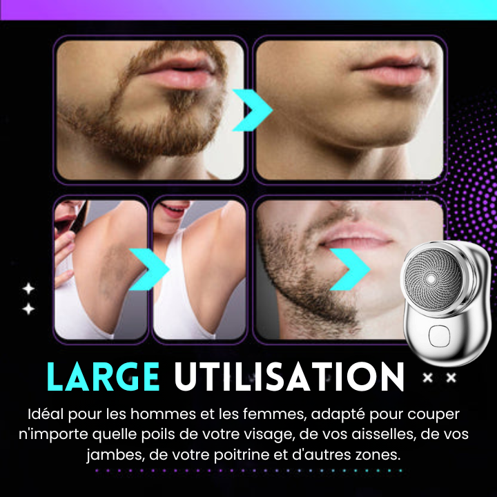 MINI RASOIR ELECTRIQUES: Parfait pour les personnes à peaux sensibles ( 30 jours Garantie)