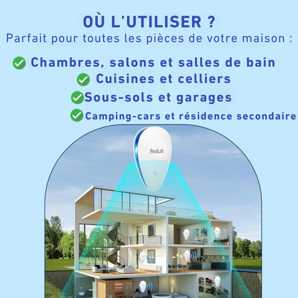 BJ PestLab Répulsif anti-nuisibles 2025 amélioré..