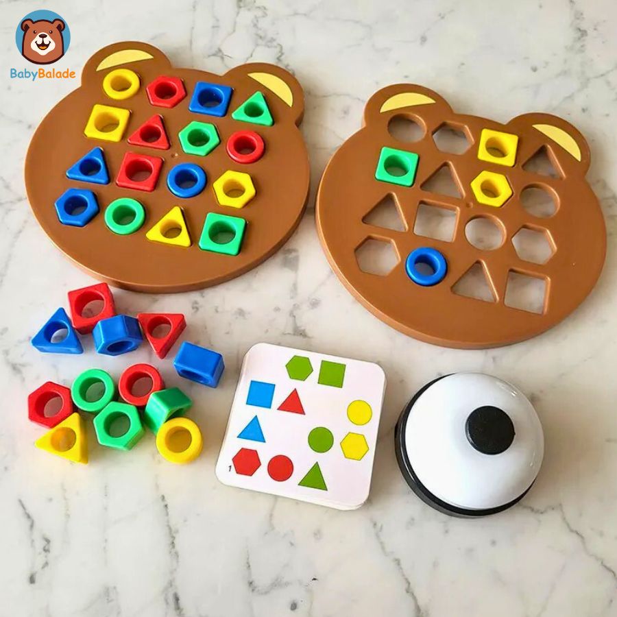 Jeu D'association Formes Géométriques et Couleurs ( DUO- ON PEUT JOUER À DEUX)