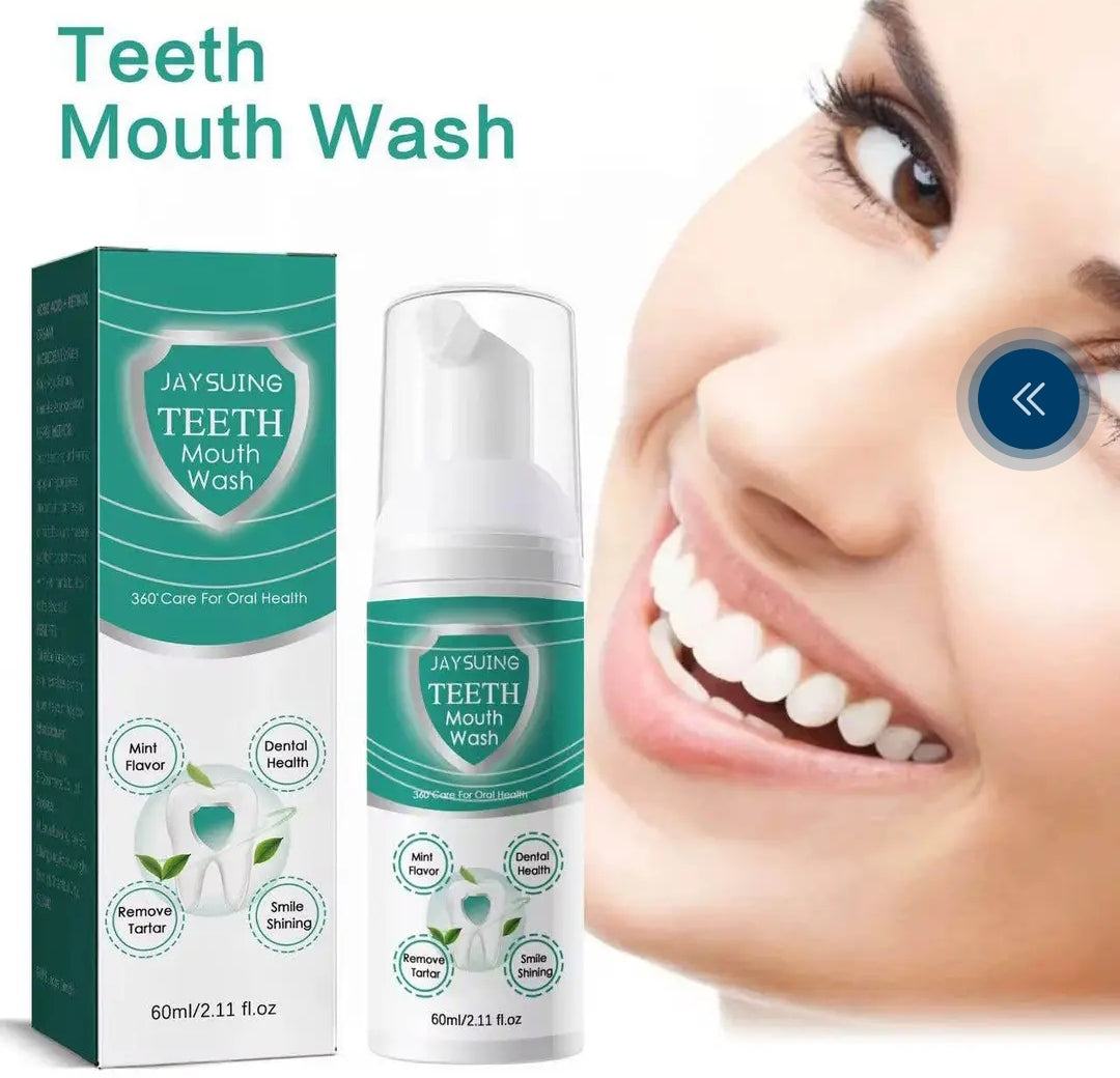 Mousse de blanchiment des dents & élimination de la mauvaise haleine