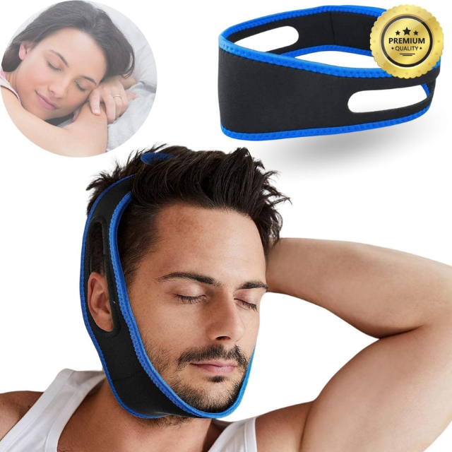 BJ Sangle de Mâchoire médicale ANTI-RONFLEMENT & ANTI-APNÉE SOMMEIL