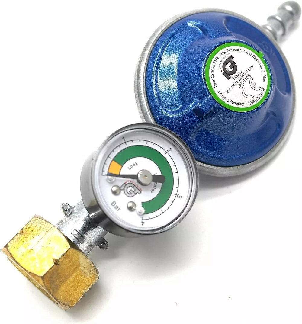 GAZCONTROL™ - Détendeur intelligent de gaz avec manomètre de sécurité ( Raccord de qualité offert 1 mètre offert)