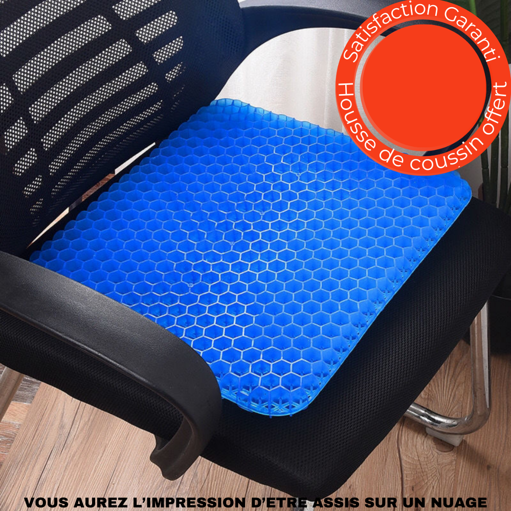 Coussin de siège Confort  en gel ErgoEase™️ | Housse de Coussin OFFERTE