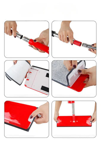 Balai Serpillière ( Couleur blanche) Auto-Essorage Pour différents Type De sols