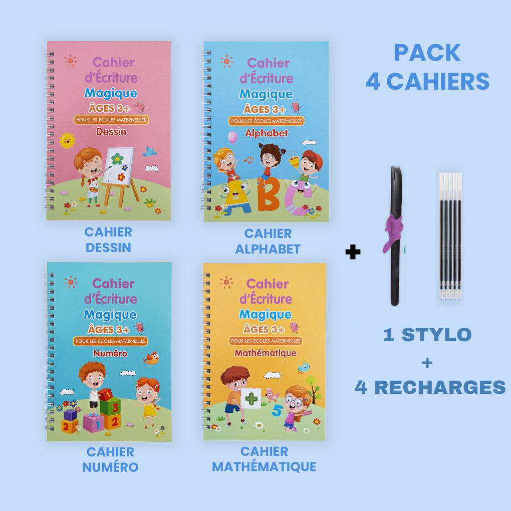 04 Cahiers Magiques™- CAALY FORMAT A5 | UNE ECRITURE PARFAITE EN 14 JOURS CHRONO