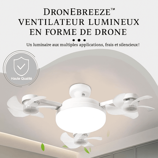 Ampoule Ventilateur Lumineux en Forme de Drone DroneBreeze™