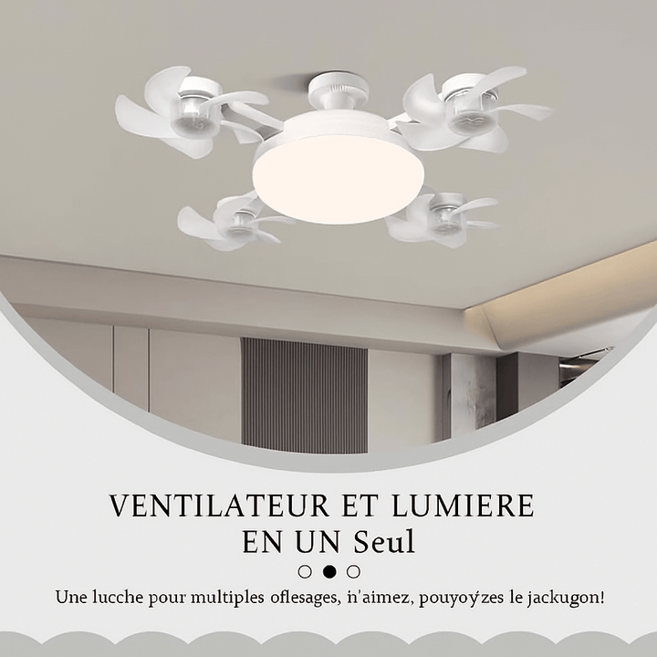 Ampoule Ventilateur Lumineux en Forme de Drone DroneBreeze™