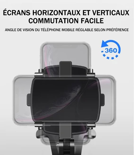 Support de téléphone portable multifonctionnel pour tableau de bord de voiture, véritable mise à niveau 2024, réglable à 360 °