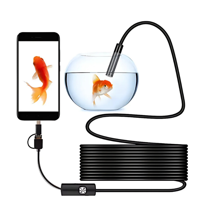 🔎 Caméra endoscopique Plug-and-Play ( 5m de longueur ) – Compatible avec Android, iPhone et iPad pour une connexion directe