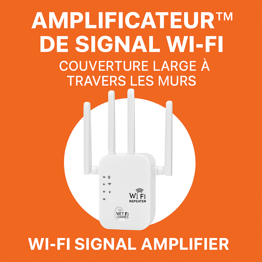 Amplificateur™ de signal Wi-Fi (couverture large, à travers les murs)