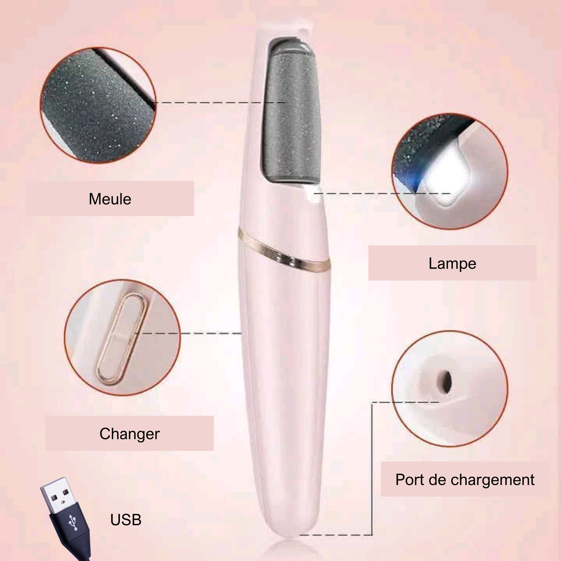 Éliminateur de Callosités Automatique de pieds