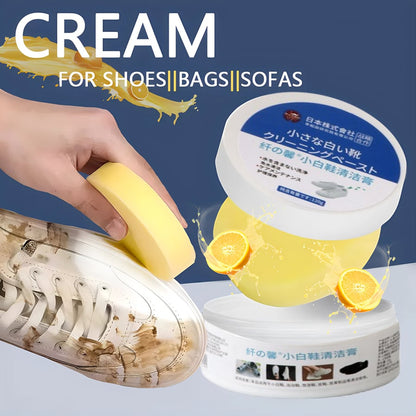 Crème nettoyante multi usage pour chaussures blanches meubles et intérieur voiture