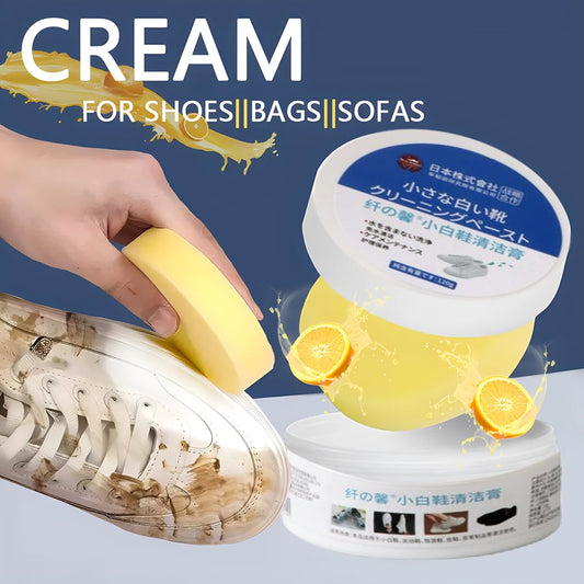 Crème nettoyante multi usage pour chaussures blanches meubles et intérieur voiture