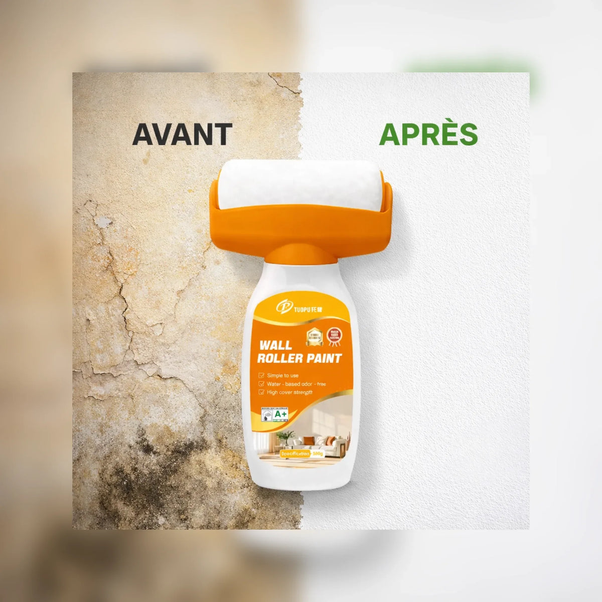 02 Boites de Rouleau de Peinture Blanc Réparateur Murale 500g 🎨.....