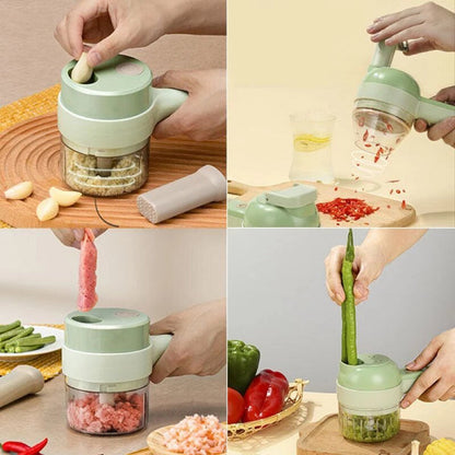 Ensemble de coupe-légumes électrique portable 4 en 1🔥LIVRAISON GRATUITE🔥