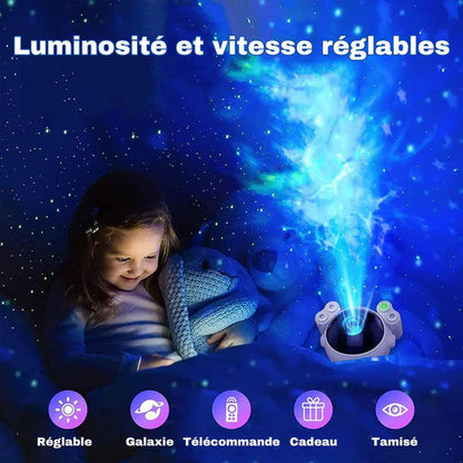 Le projecteur de lumière de la galaxie des astronautes