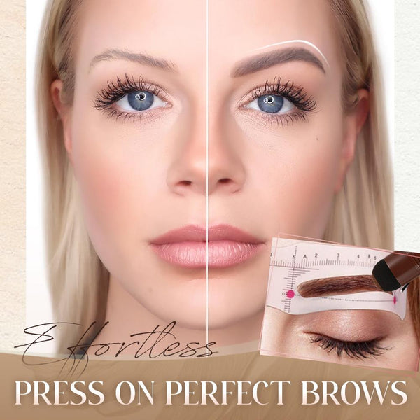 Tampon à sourcils + 5 pochoirs &  brosses à sourcils (Garantie 30 Jours )