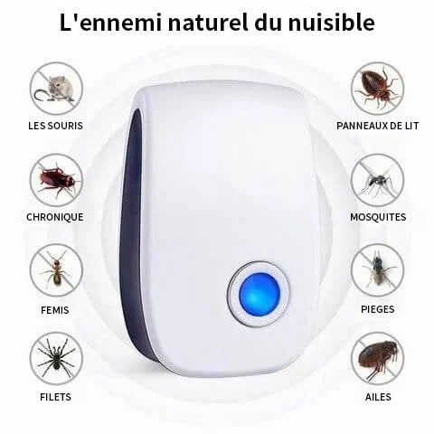 Répulsif à ultrasons pour moustiques, cafards, rats, fourmis, lézards, araignées