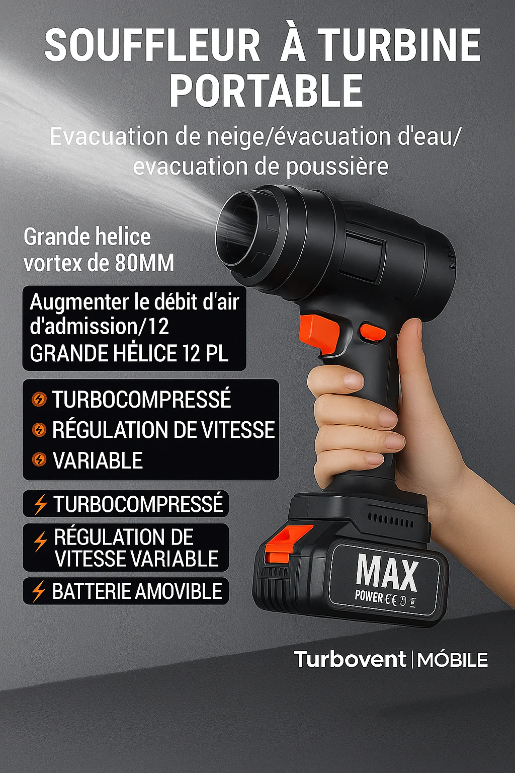 TurboVenti Max - Puissance portable à moitié prix