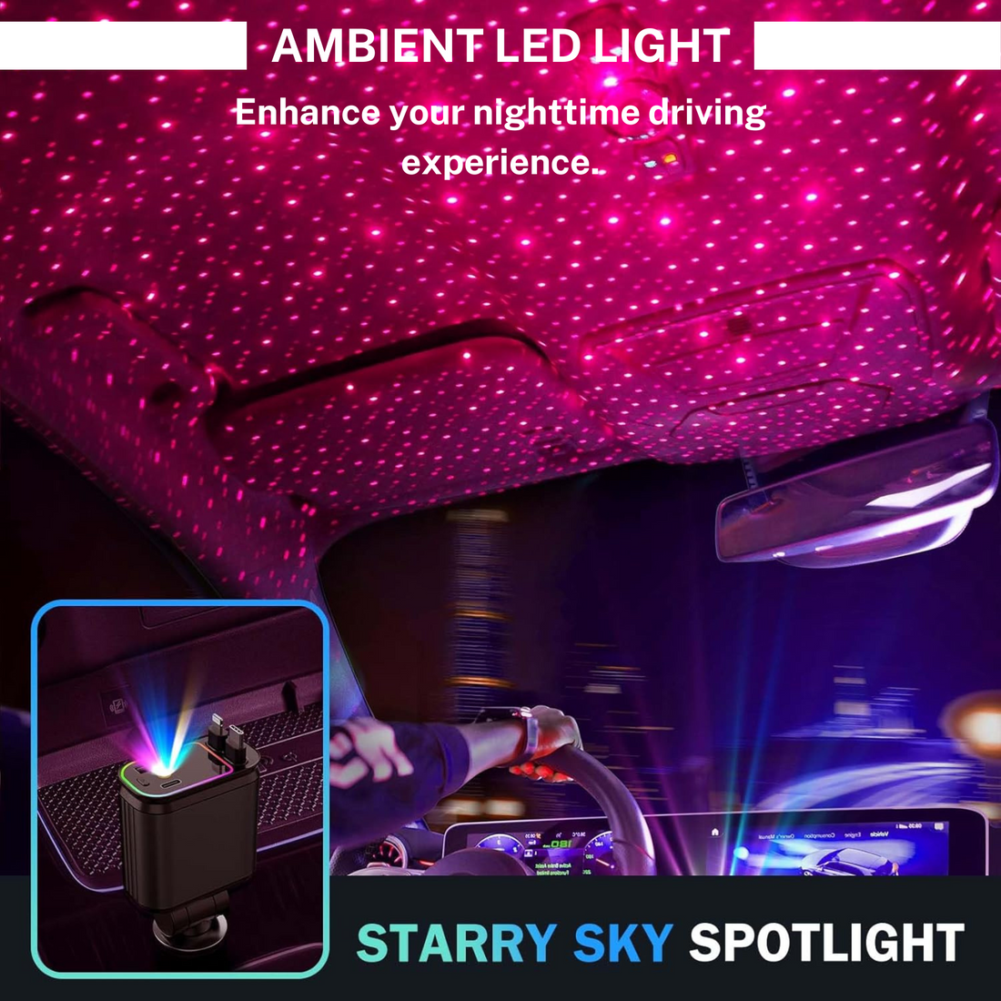 ADAPTATEUR DE CHARGEUR DE VOITURE 4 EN 1 LUHITA™ STARLIGHT