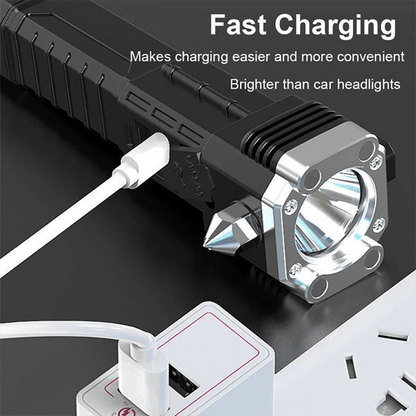 Lampe de poche LED rechargeable super lumineuse portable & Power bank intégrée