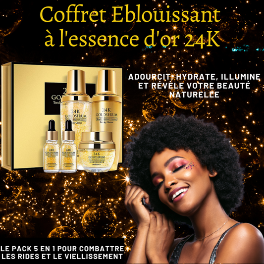SERUM 24K GOLD HYDRATATION DU VISAGE ANTI RIDE ANTI AGE PACK 5 EN 1 (Payez la moitié du prix maintenant, le reste après 3 semaines)