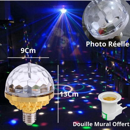 BOULE MAGIQUE EN CRISTAL DISCO LED