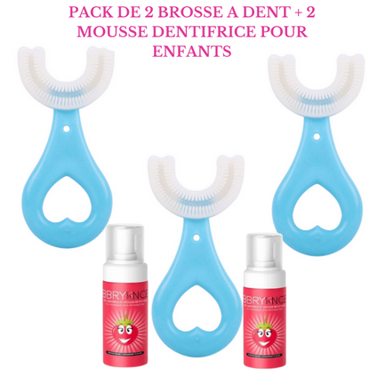 PACK DE 3 BROSSES À DENTS + 2 MOUSSE DENTIFRICE POUR ENFANTS - GEORGES SYNC™
