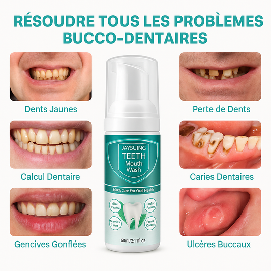 Mousse Nettoyante Bain de Bouche Dentaire – La Solution Complète pour une Bouche Saine