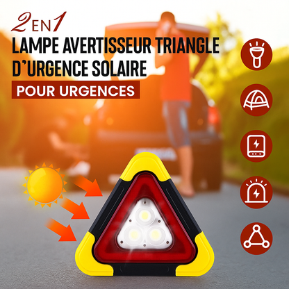 feux™ triangulaires d'avertissement solaires 2 en 1 en cas d'urgence