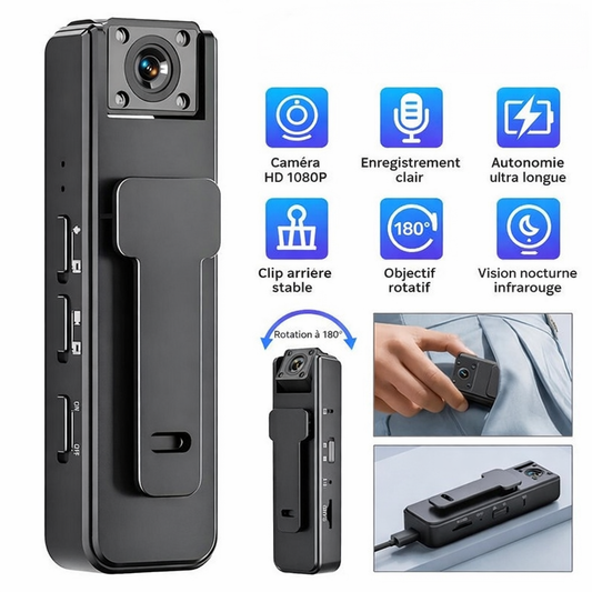 VisionCam™ – Mini Caméra 1080P Ultra-Claire ( Carte mémoire 16giga offerte)......