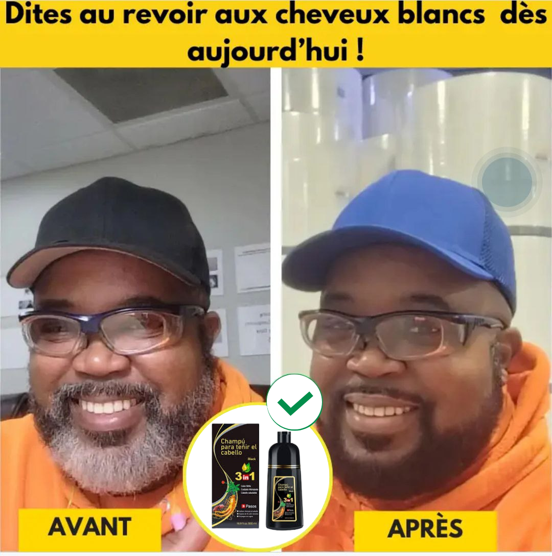 Shampooing d'huile  pour éliminer les barbes et cheveux gris ML