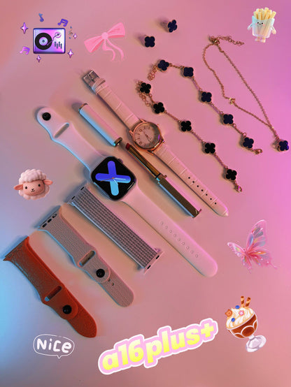 Coffret Premium A16 Plus+ – Montre connectée & Élégance