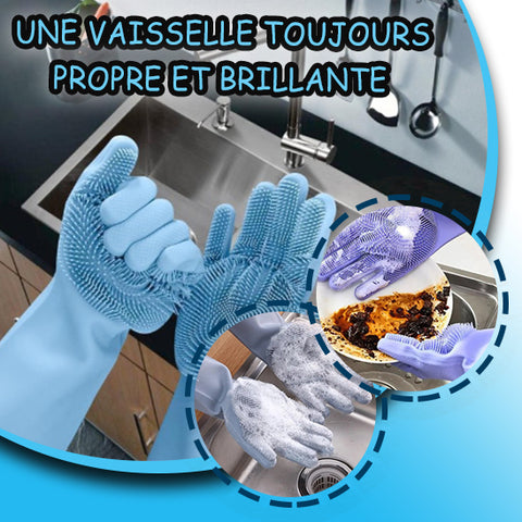 Le gant magique silicone pour la vaisselle (Voiture vaisselle carreaux etc...)