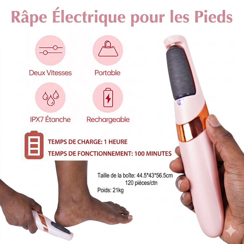 Eliminateur des peaux secs et fissurés du pieds