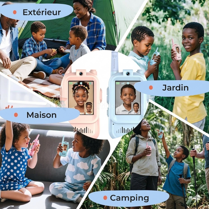 🎉 Talkie-Walkie Vidéo pour Enfants – Communiquer, Jouer et S’amuser ! – Caméra & Écran – Lot de 2