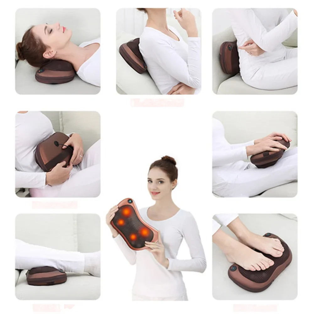 Coussin massage multifonction 4 têtes shiatsu