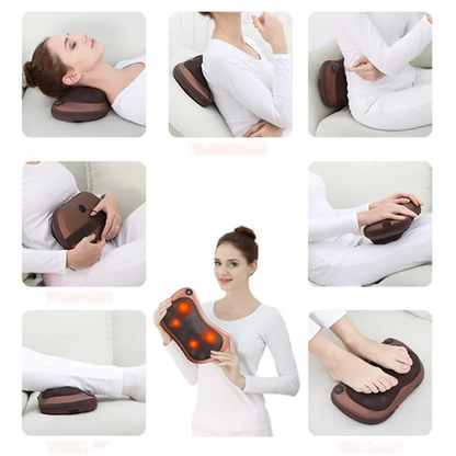 Coussin massage multifonction 4 têtes shiatsu
