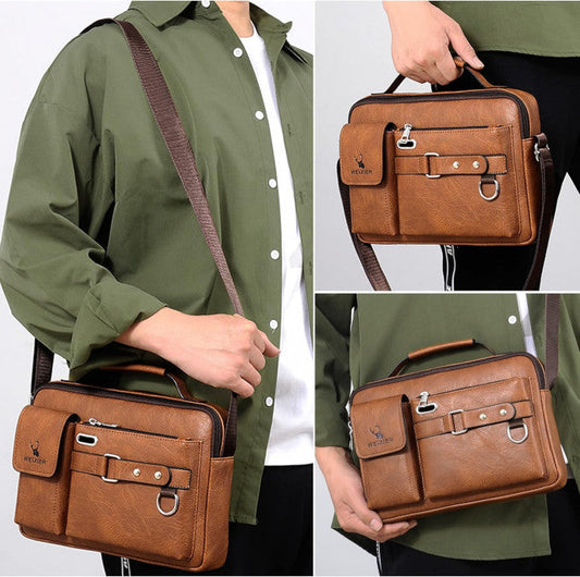 Sac à Bandoulière en Cuir pour Hommes