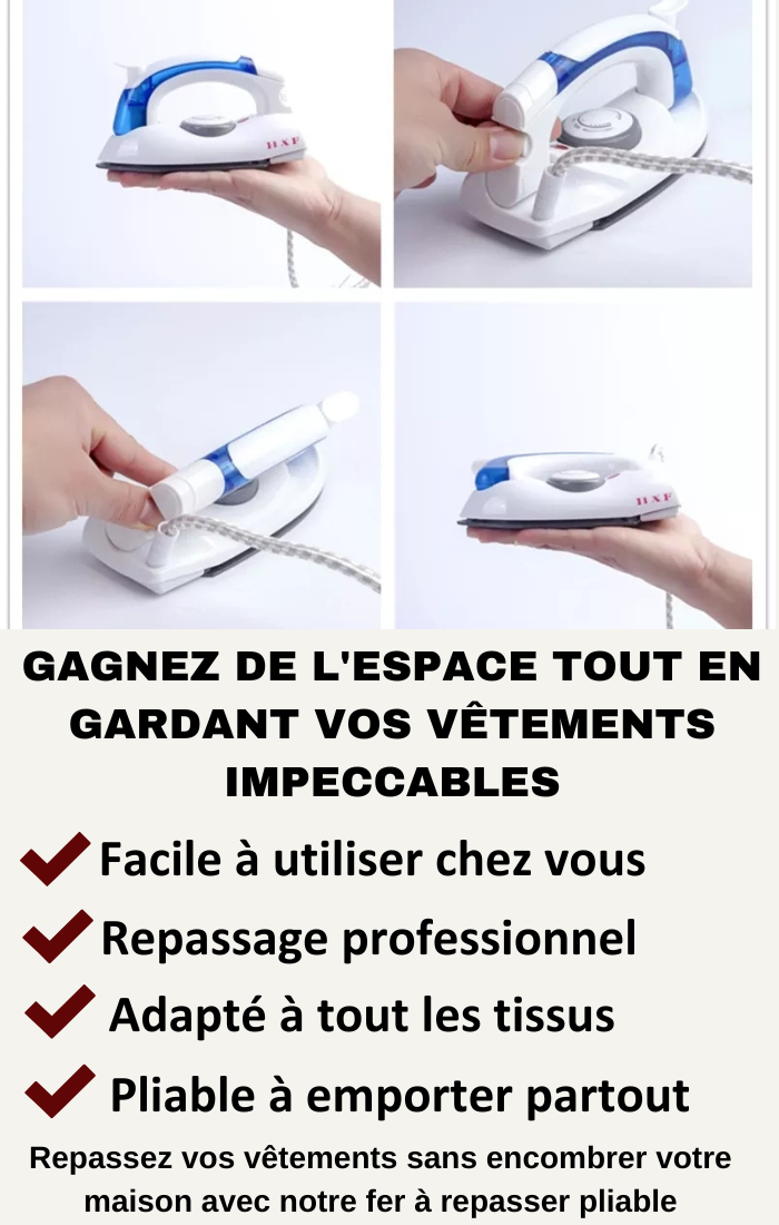 Fer à repasser pliable