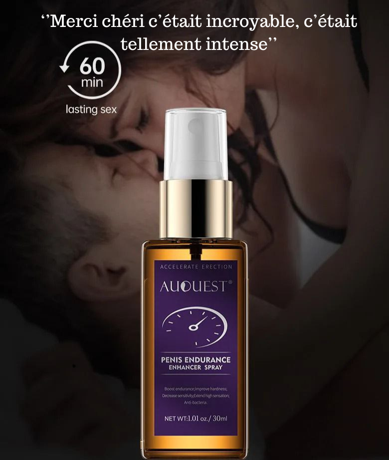 Spray Endurance AUQUEST : Prolongez Vos Moments Intimes Jusqu'à 60 Minutes