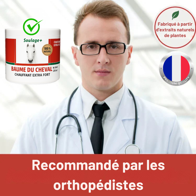 Soulage+™ | Retrouvez la liberté de bouger sans douleur| BAUME DE CHEVAL EXTRA FORT