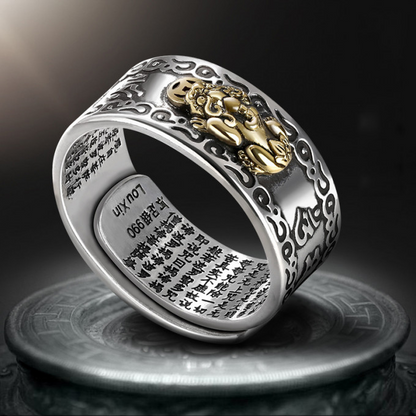 BAGUE RICHESSE & PROTECTION FENG SHUI PIXIU MANTRA