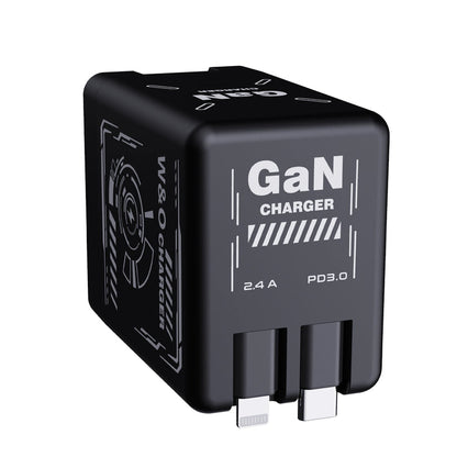 Chargeur rapide rétractable 2026 intelligent GaN 120 W – Double Câbles Intégrée Rétractable ....