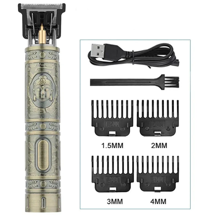 Tondeuse Professionnelle Vintage T9 – Rasoir Électrique Rechargeable Dragon